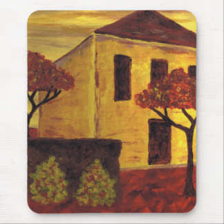 Yellow House Mouse Mat
