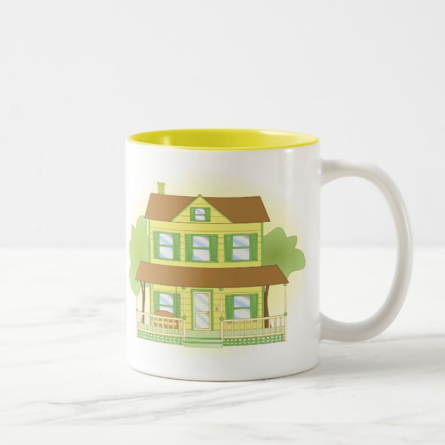 Yellow House Two-Tone Coffee Mug (Right)