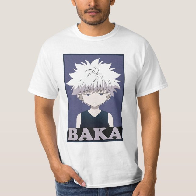 "  Yellow Hunter X Hunter Killua Zoldyck Baka " T-Shirt (Front)