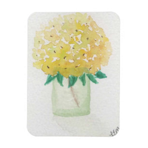 Yellow Hydrangea Magnet