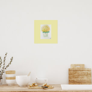 Yellow Hydrangea Poster