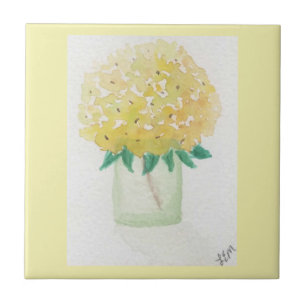 Yellow Hydrangea Tile