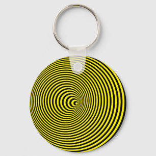Yellow Hypnotic 3D Keychain