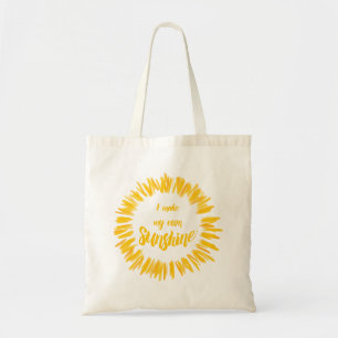 Yellow I make my own sunshine graphic Tote Bag