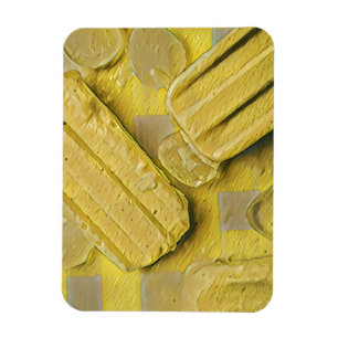 Yellow ice cream cone popsicle magnet