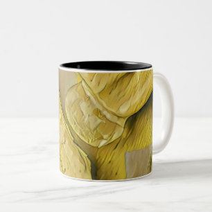 Yellow ice cream cone popsicle Two-Tone coffee mug