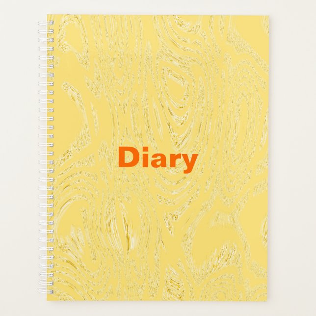 Yellow Ice Diary Spiral Notebook Planner (Front)