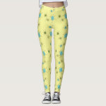 Yellow Iconic Atomic Starbursts Leggings<br><div class="desc">This Yellow Iconic Atomic Starbursts Leggings pattern features iconic atomic starbursts. That’s right! The old school, yellow coloured background with gold speckles is the perfect backdrop for the vibrant turquoise, soothing celery, and kitschy pear green coloured circles. The spots of colour are sporadically placed in various sizes with overlaying black...</div>