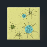 Yellow Iconic Atomic Starbursts Pattern tote bag 15 Cm Square Badge<br><div class="desc">This Yellow Iconic Atomic Starbursts Pattern tote bag features iconic atomic starbursts. That’s right! The old school, yellow colored background with gold speckles is the perfect backdrop for the vibrant turquoise, soothing celery, and kitschy pear green colored circles. The spots of color are sporadically placed in various sizes with overlaying...</div>