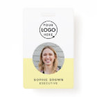 Yellow ID Card | Modern Stylish Photo Logo QR
