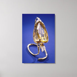 Yellow 'Incomparable' diamond in a gold setting Canvas Print