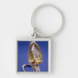 Yellow 'Incomparable' diamond in a gold setting Key Ring