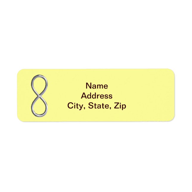 Yellow Infinity Wedding Address Labels (Front)