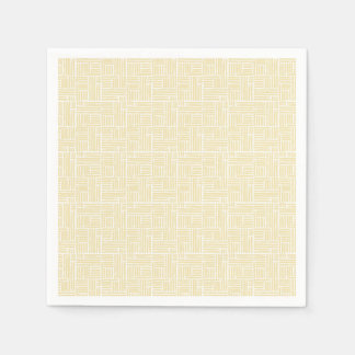 Yellow ink roller stripes on white napkin