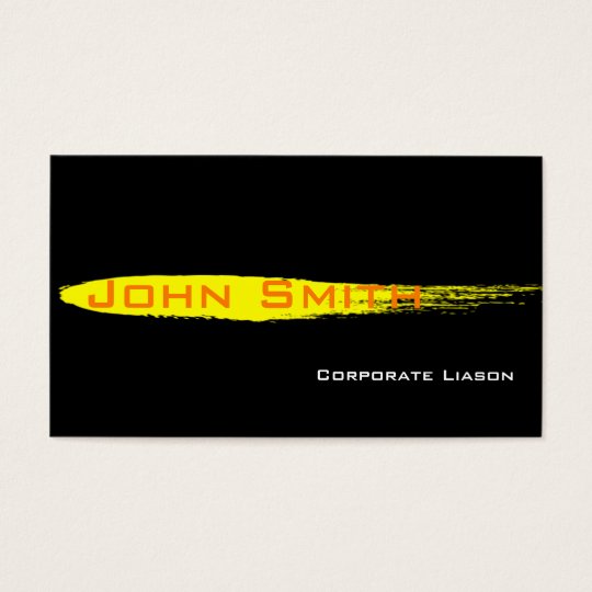 Yellow Ink Spot Standard Business Cards