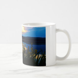 Yellow Iris at Lake Arrowhead shore Coffee Mug