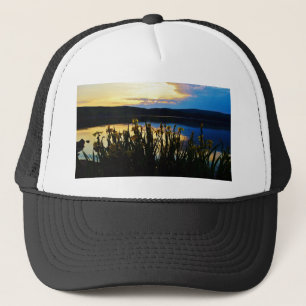 Yellow Iris at Lake Arrowhead shore Trucker Hat
