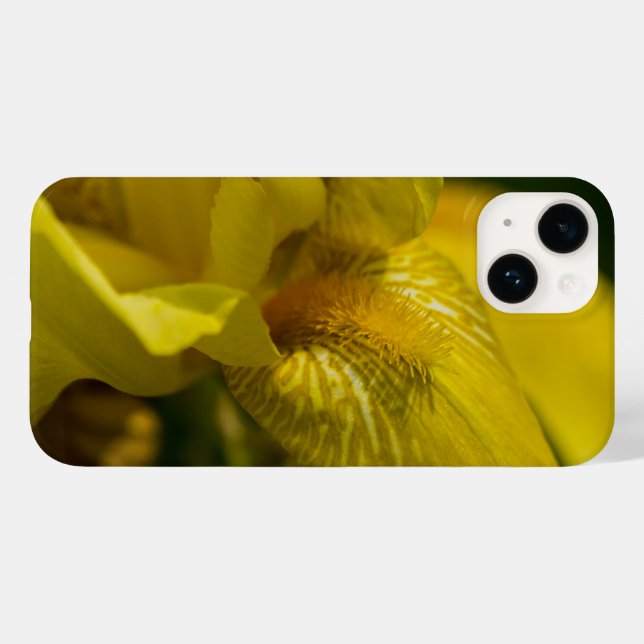 Yellow Iris Beard iPhone Case (Back (Horizontal))