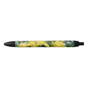 Yellow Iris Floral Pens