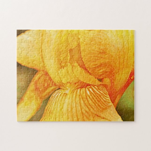 Yellow Iris Flower Art Puzzle (Horizontal)