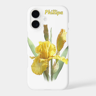 Yellow Iris Flower Botanical Art Personalised