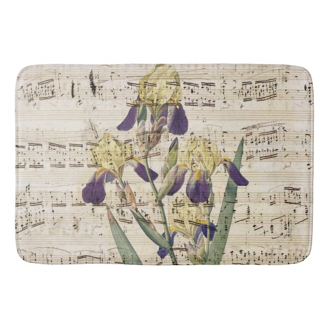 yellow iris music bath mat (Front)