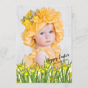 Yellow Iris Photo Easter Card