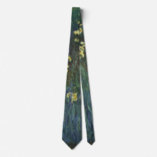 Yellow Irises by Claude Monet, Vintage Fine Art Tie