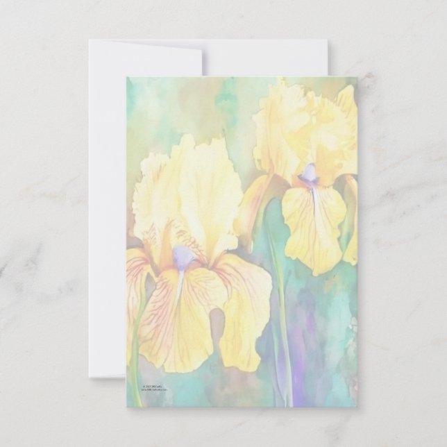 Yellow Irises  Thank You Card (Front)