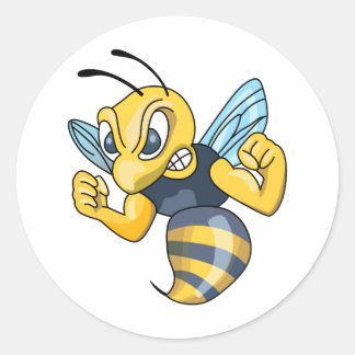 YELLOW JACKET HORNET CLASSIC ROUND STICKER