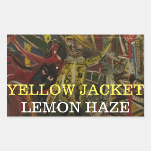 YELLOW JACKET LEMON HAZE RECTANGULAR STICKER