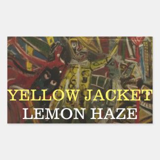 YELLOW JACKET LEMON HAZE RECTANGULAR STICKER