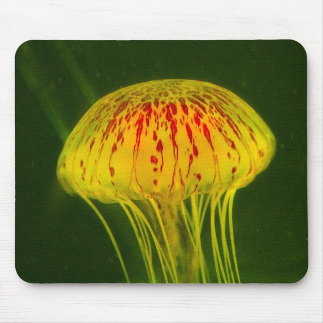 Yellow Jellyfish Mouse Mat (Front)