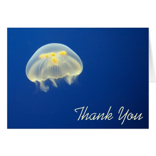 Yellow Jellyfish Thank You Card