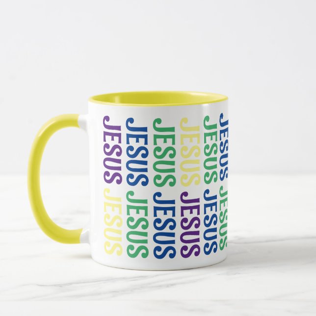 Yellow Jesus Mug (Left)