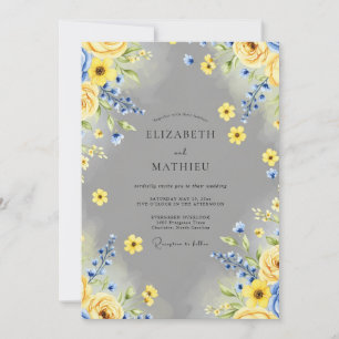 Yellow Joyful Spring Wedding Invitation