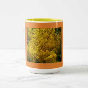 Yellow July Blooms Two-Tone Coffee Mug
