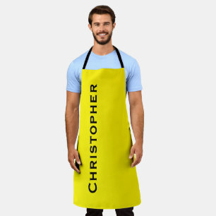 Yellow Jumbo Bold Name or Choose Your Colour Apron
