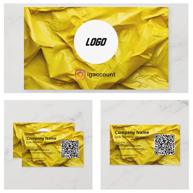 Yellow Junk Removal Business Card (Yellow Junk Removal Business Card
)