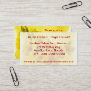Yellow Kalanchoe - Succulent Sunshine Business Card