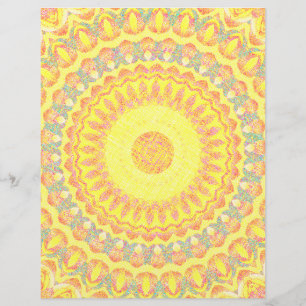 Yellow Kaleidoscope Bulk Scrapbook Paper Pages