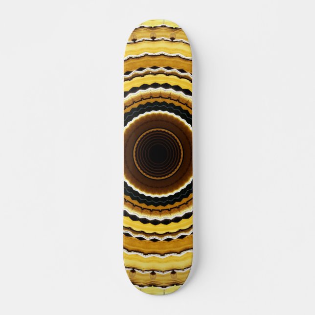 Yellow kaleidoscope skateboard (Front)