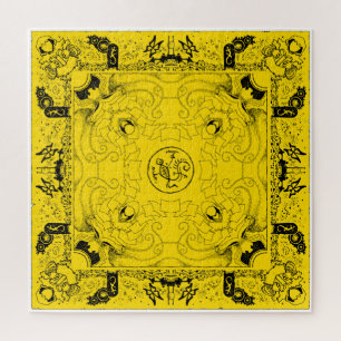 Yellow King Carcosa Cursed Book Jigsaw Puzzle