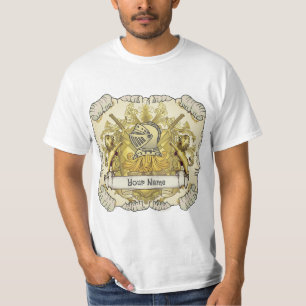 Yellow Knight Family Crest Surname T-Shirt