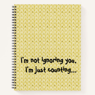 Yellow Knitted Texture Spiral Notebook