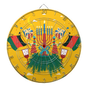yellow Kwanzaa Dartboard