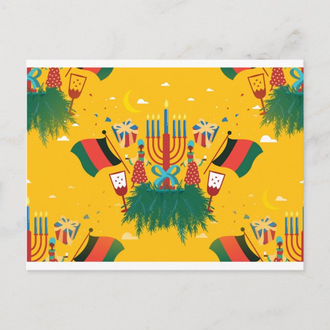 yellow Kwanzaa Postcard (Front)