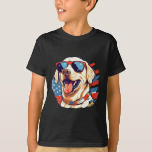 Yellow Lab 4th Of July Design Patriotic Pup Labrad T-Shirt