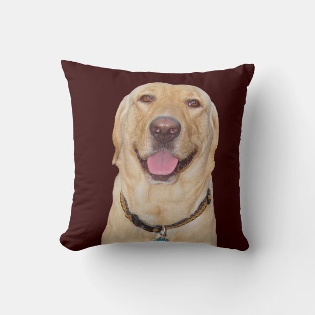 Yellow Lab American MoJo Pillow (Front)