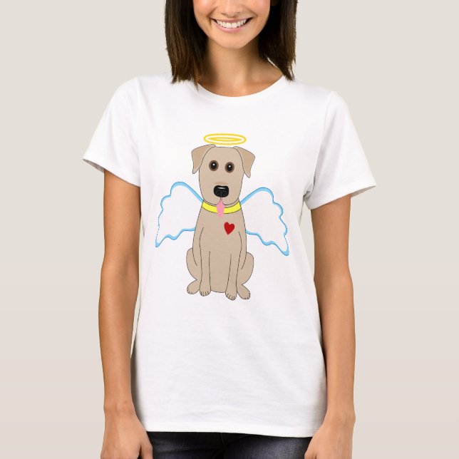 Yellow Lab Angel Dog T-Shirt (Front)